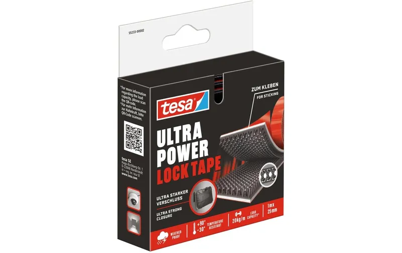 tesa Ultra Power Lock Tape 1 pièces, noir