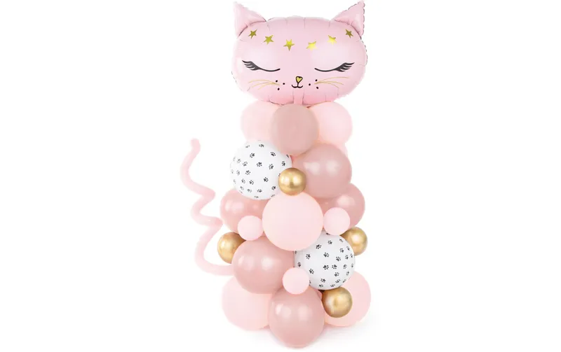 Partydeco Luftballon Kätzchen Pink, 83 x 140 cm, 10-teilig