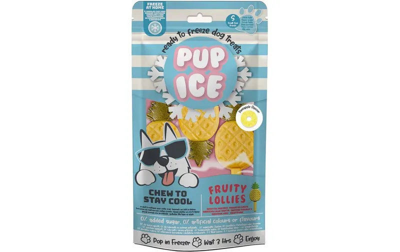 PUP ICE Leckerli Fruity Lollies Ananas, 3 pièces, 90g