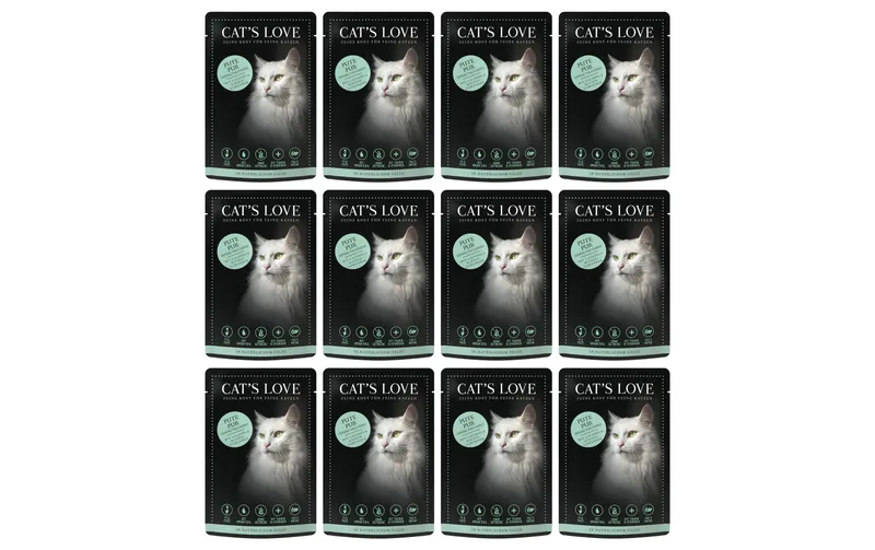 Cat's Love Nassfutter Adult Pute, 12 x 85 g