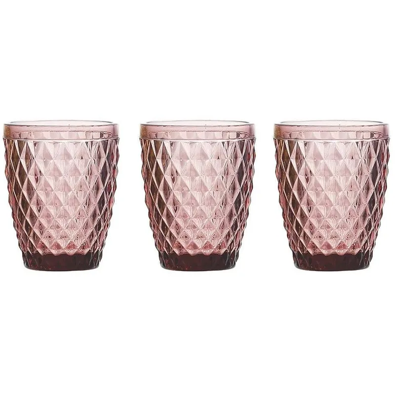 Tognana Tognana Verres à boire Diamond 260 ml, 3 pièces, Rouge