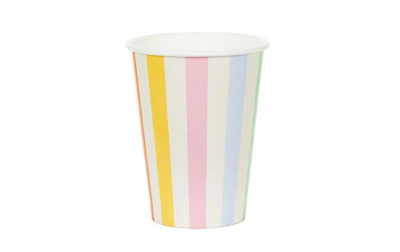 Partydeco Einwegbecher Streifen 6 pièces