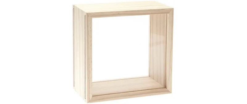 Rico Design Holzartikel Objektkasten 13 x 13 x 8 cm
