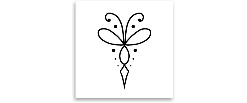 minink Tattoo Symmetrischer Balance Grösse: S (2.7 cm x 4.0 cm)