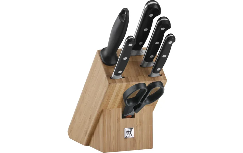 Zwilling Messerblock-Set mit Messer Professional S Bambus, 7-teilig