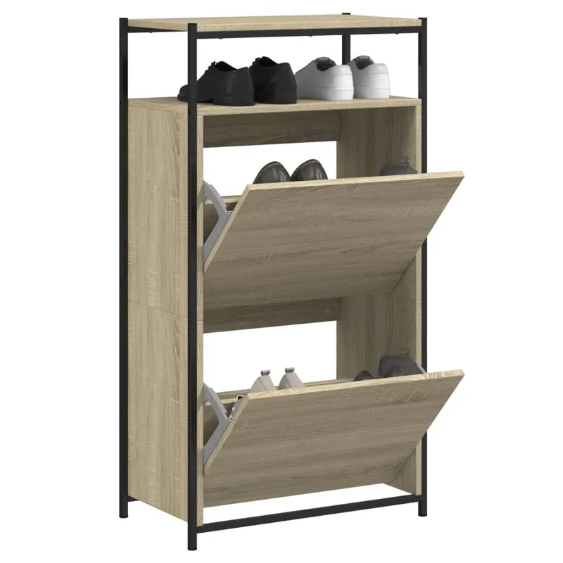 Schuhschrank Sonoma-Eiche 60x34x112 cm derivato del legno