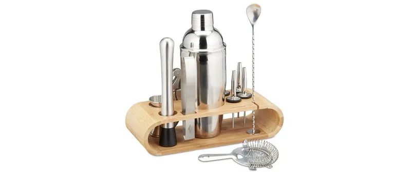 relaxdays Cocktail-Set 680 ml, Silber