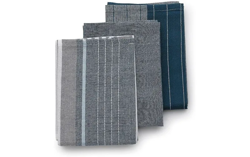 Kela Geschirrtuch-Set Pasado 3 pièces, gris/Jeansblau