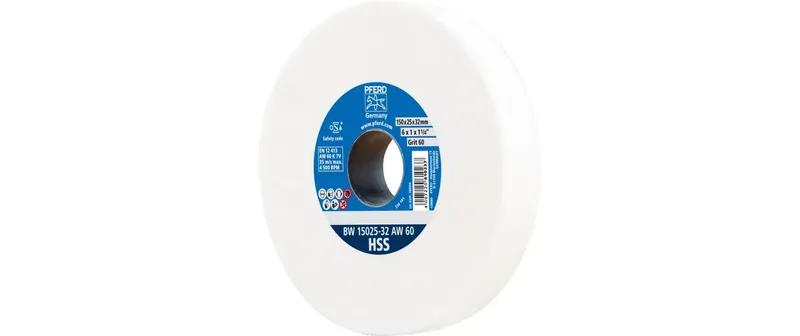 Pferd Schleifbockscheiben HSS Ø 150 x 25 mm Bohrung-Ø 32 mm A60