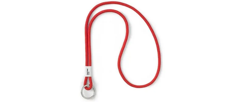Pantone by Copenhagen Design Schlüsselanhänger Key Chain Long Rot, 48.0 x 3.3 cm, Long