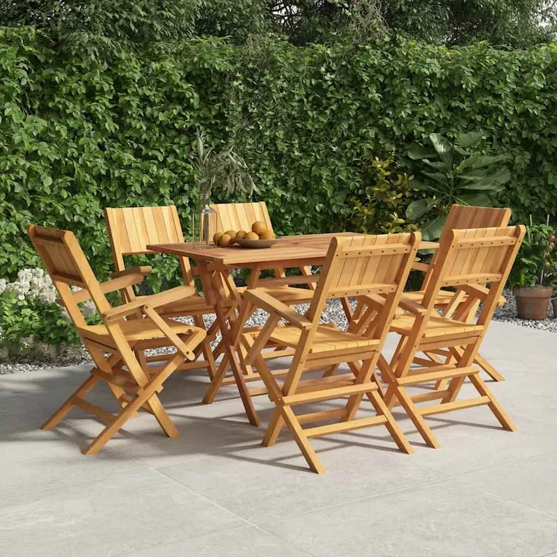 Klappstühle, 6 pezzi, 55 x 61 x 90 cm, Massivholz Teak