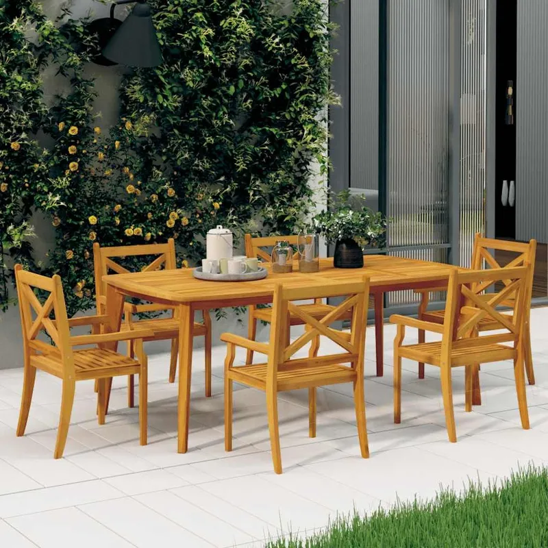 Garten-Essstühle 6 Stk. legno massiccio acacia