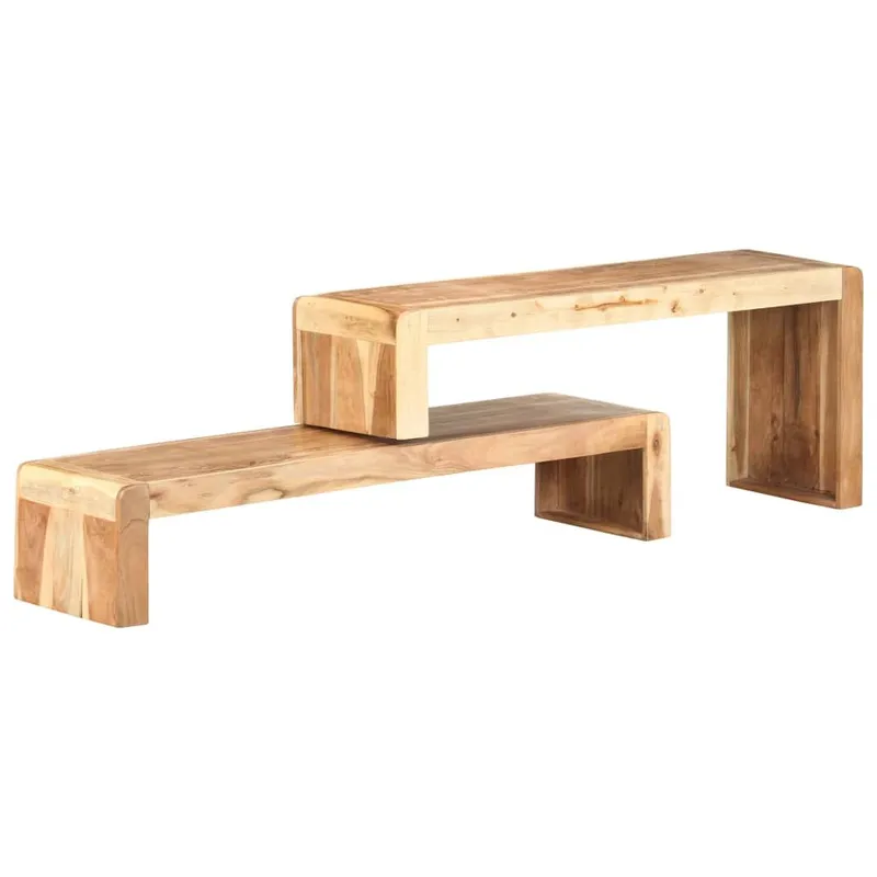 2-tlg. TV-Schrank solid acacia wood