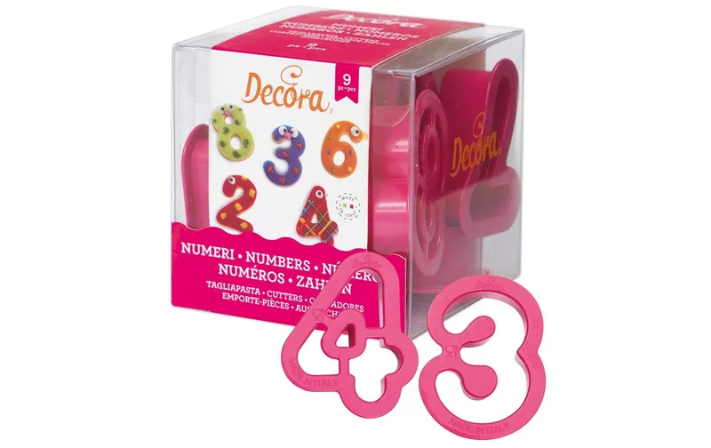 Decora Guetzli-Ausstecher-Set 9 pièces, Zahlen