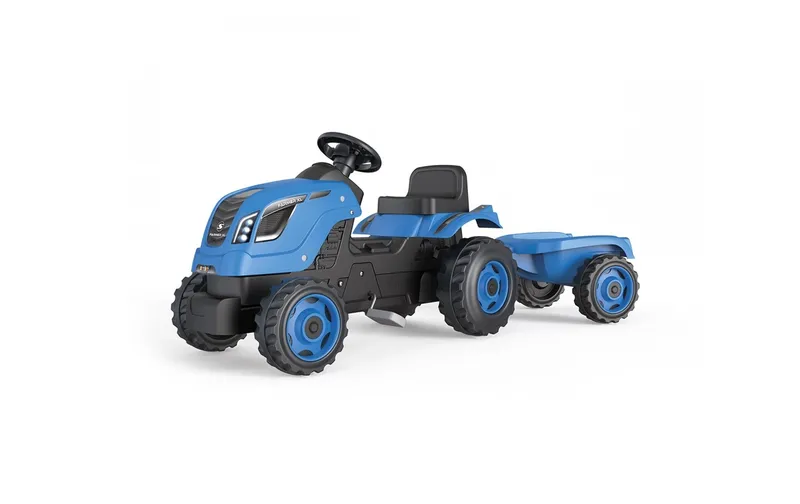 Smoby Traktor Farmer XL mit Anhänger blue