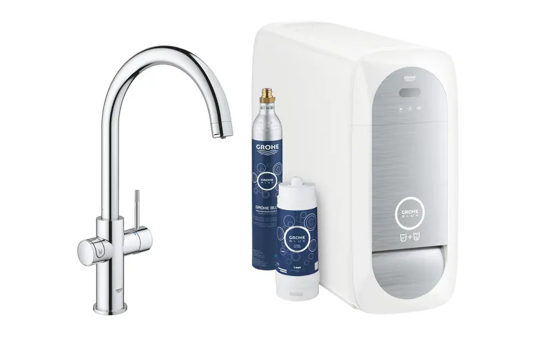GROHE Blue Home C-Auslauf, Starter Kit, Chrom