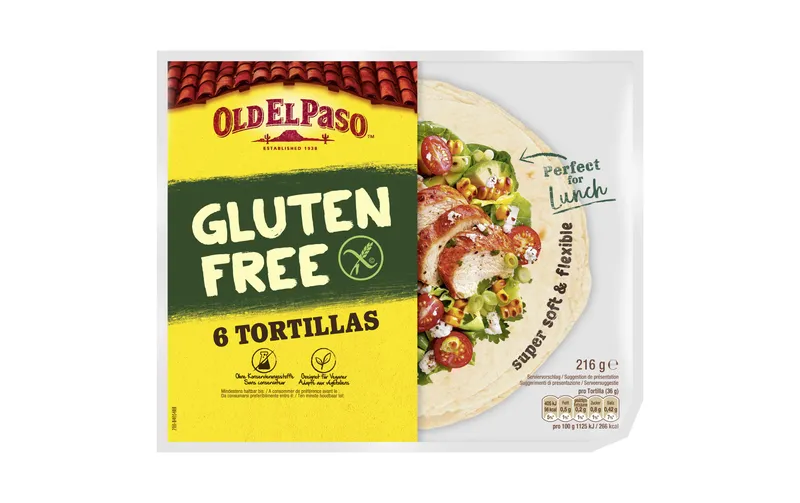 Old El Paso Glutenfreie Tortillas soft 6 pezzi