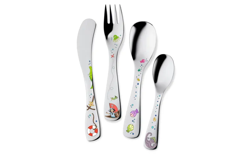 Berndorf Kinderbesteckset Moritz 4-teilig, Silber/multicolore