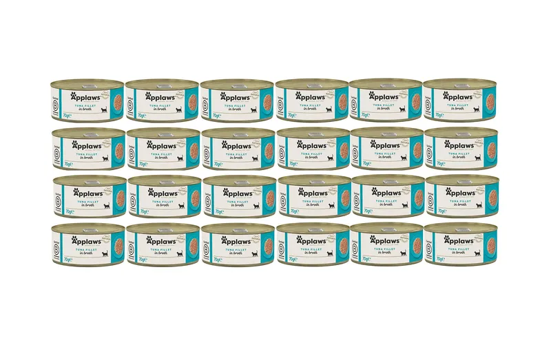 Applaws Nassfutter Dose Thunfischfilet in Brühe, 24 x 156 g