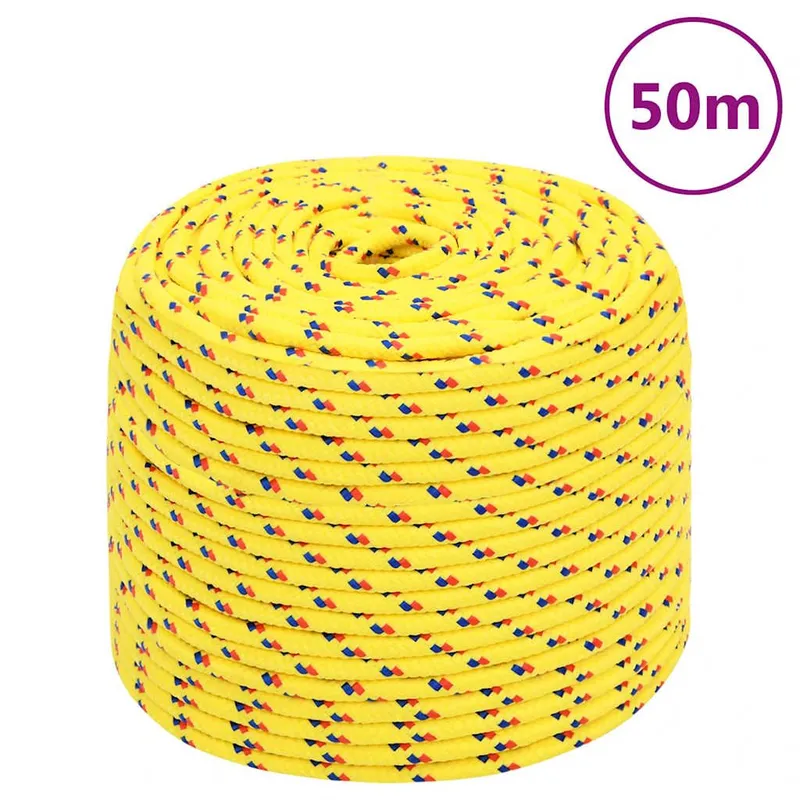 Corde de bateau Jaune 6 mm 50 m Polypropylène
