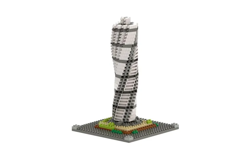 BRIXIES Bausteinmodell Turning Torso in 652 Bausteinen
