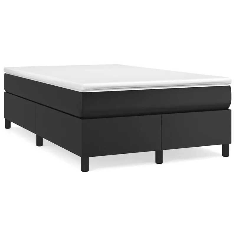 letto boxspring mit Matratze nero 120x190 cm Kunstleder