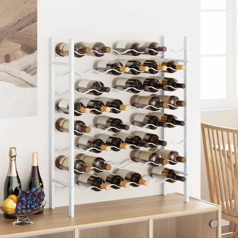 Weinscaffale per 48 Flaschen bianco metallo
