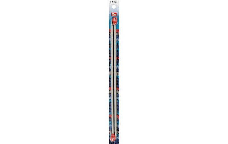 Prym Jackenstricknadel Alu, gris 5.00 mm, 30 cm, Karte 2 pièces