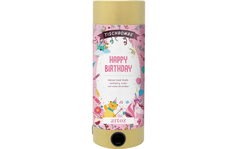 Artoz Tischbombe Happy Birthday Girl ohne Anzünden