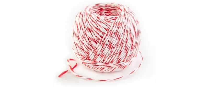 GEFU Schnur Filio rouge/blanc, 2 Rollen