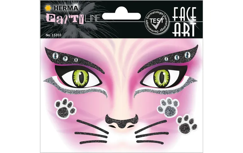 Herma Stickers Face Art Cat, 1 Stück