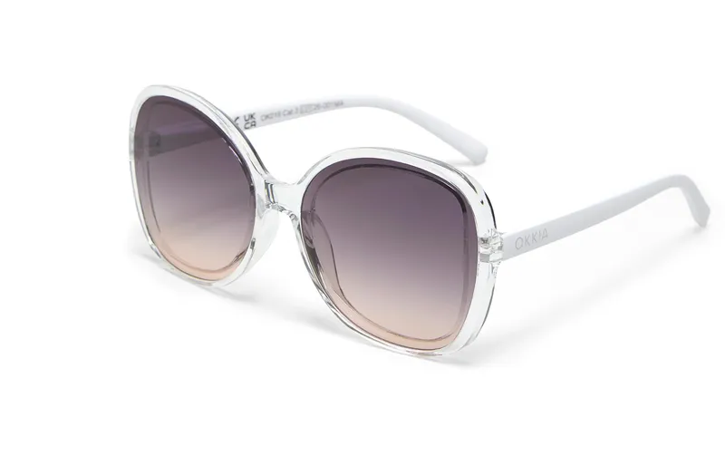 OKKIA Sonnenbrille Anna trasparente Clear, Black Lens