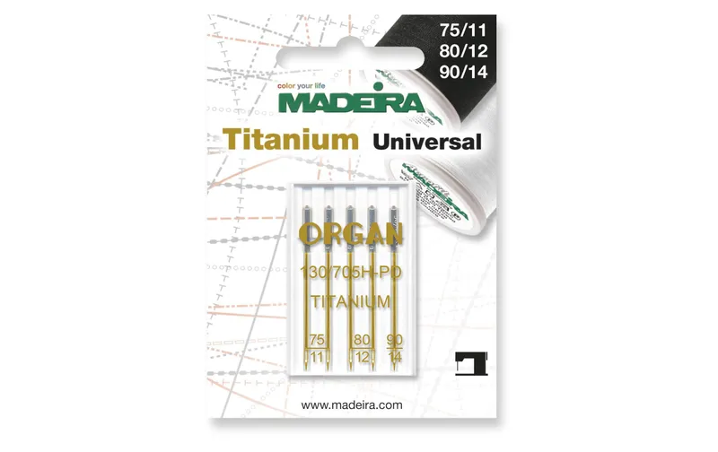 Madeira Maschinennadel Titan 75/11 80/12 90/14 5 pièces