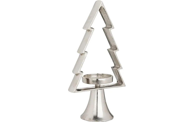 EGLO Weihnachtswindlicht Tanne Mukayle 34 cm, silver