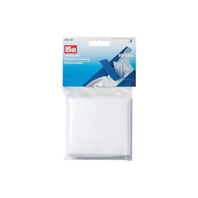 Prym Vlies Schneider 90 x 45 cm, zum Aufbügeln, blanc
