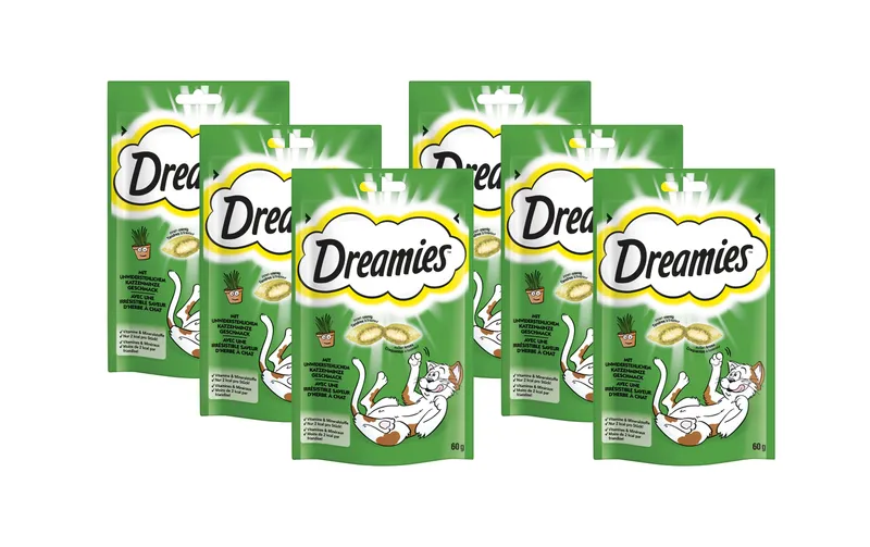 Dreamies Katzen-Snack con Katzenminze Geschmack, 6 x 60 g