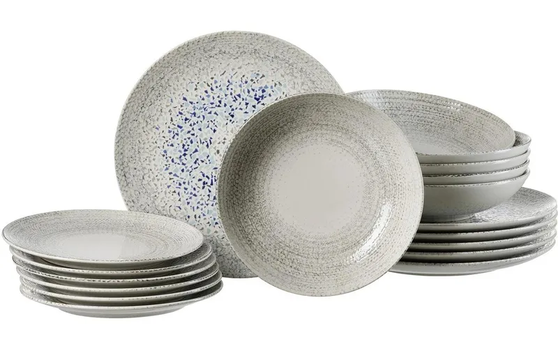 Ritzenhoff & Breker Speise-Service Rimini 18-teilig, grey/blue