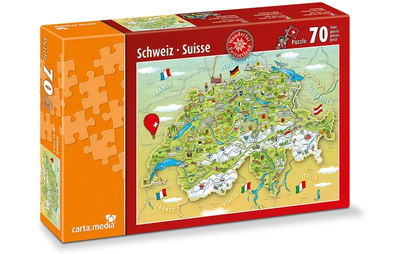 Carta.Media Puzzle Illustrierte Schweizerkarte