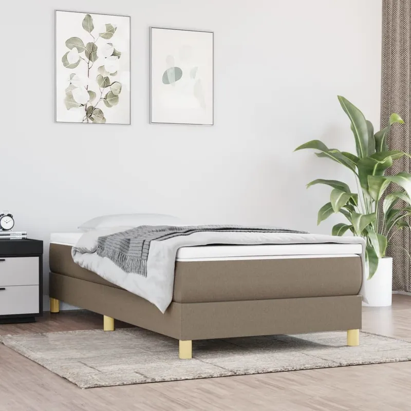 Boxspringbettgestell Taupe 90x190 cm Stoff