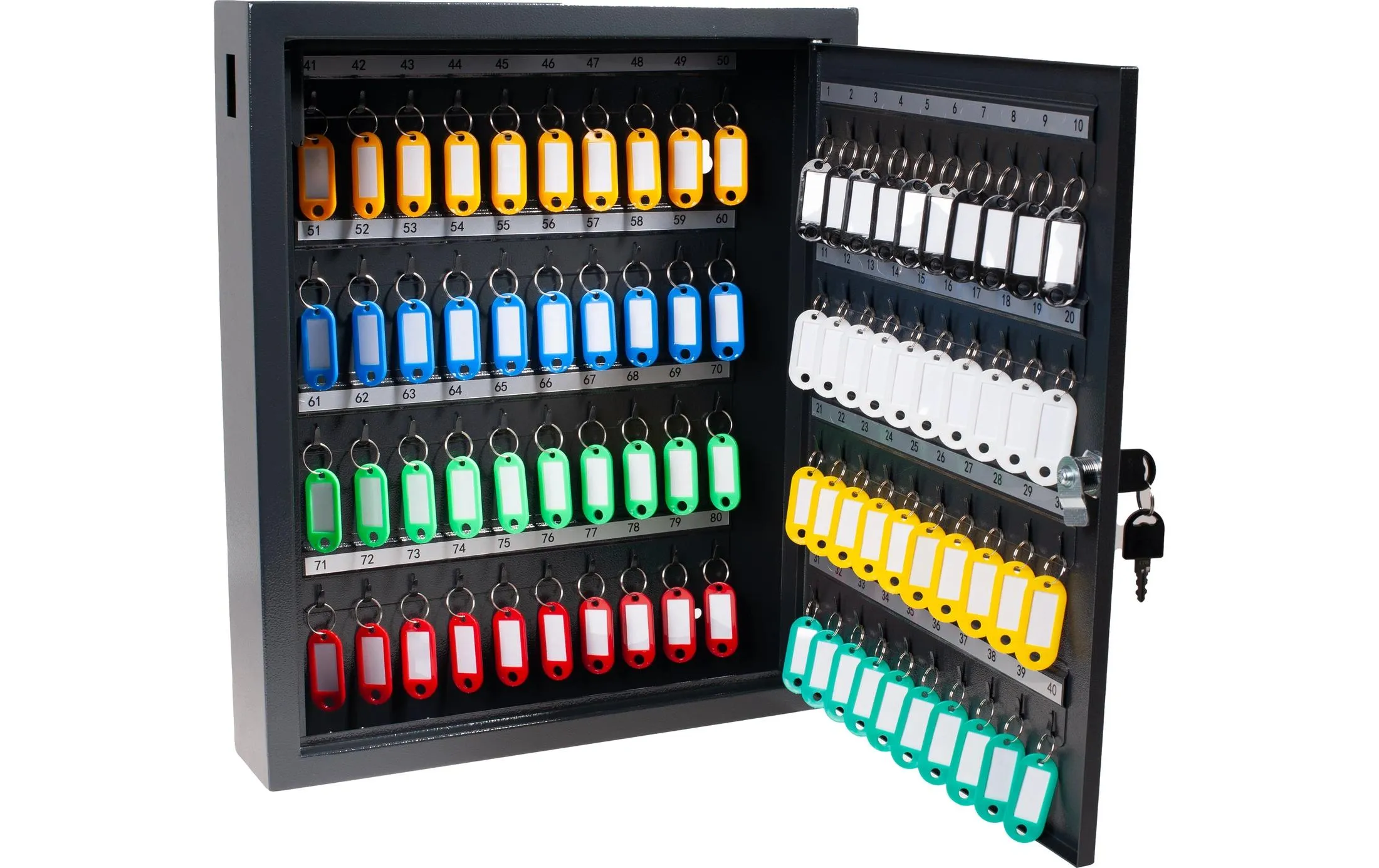 Pavo Schlüsselkasten Deluxe 80 Haken, Grau