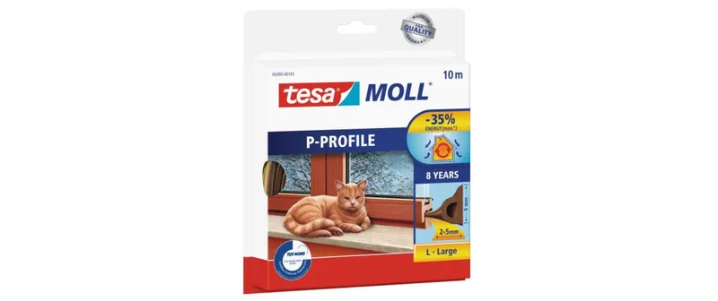 tesa Dichtungsband MOLL P-Profile Large 1, Braun