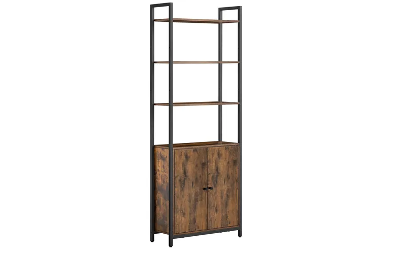VASAGLE Regal mit 4 Ablagen 60 cm x 159.5 cm, black/brown