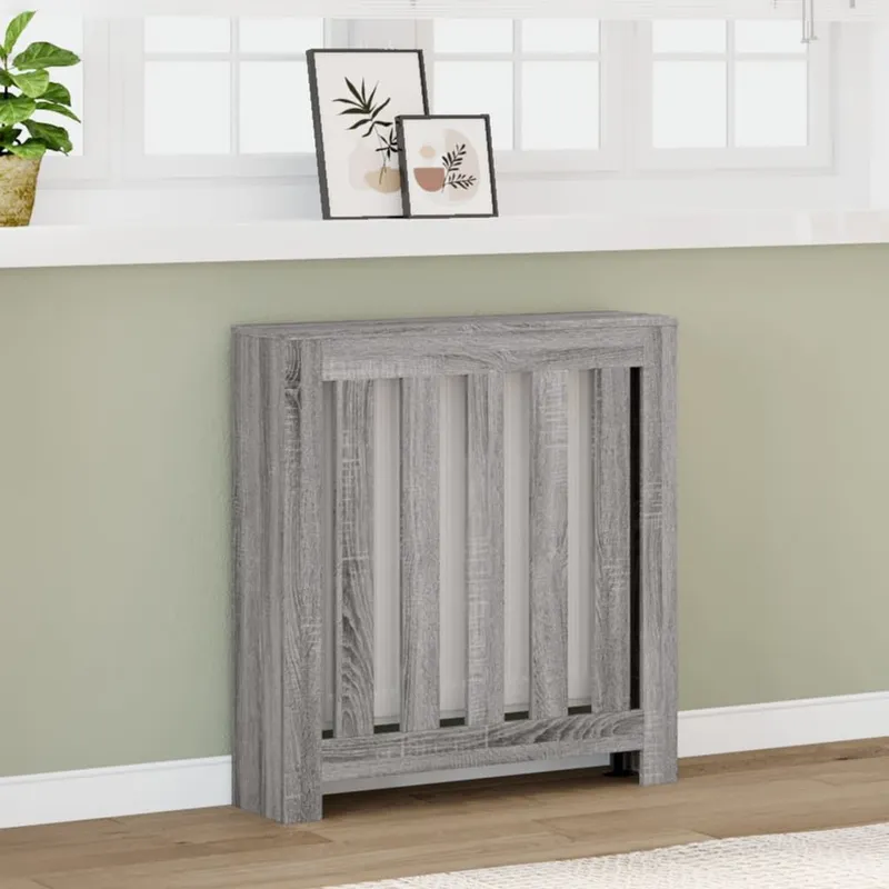 Heizkörperverkleidung grey Sonoma 78x20x82 cm engineered wood