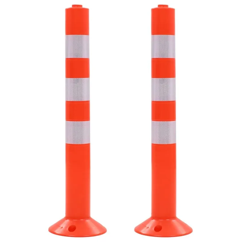 Verkehrspoller 2 Stk. Kunststoff 75 cm