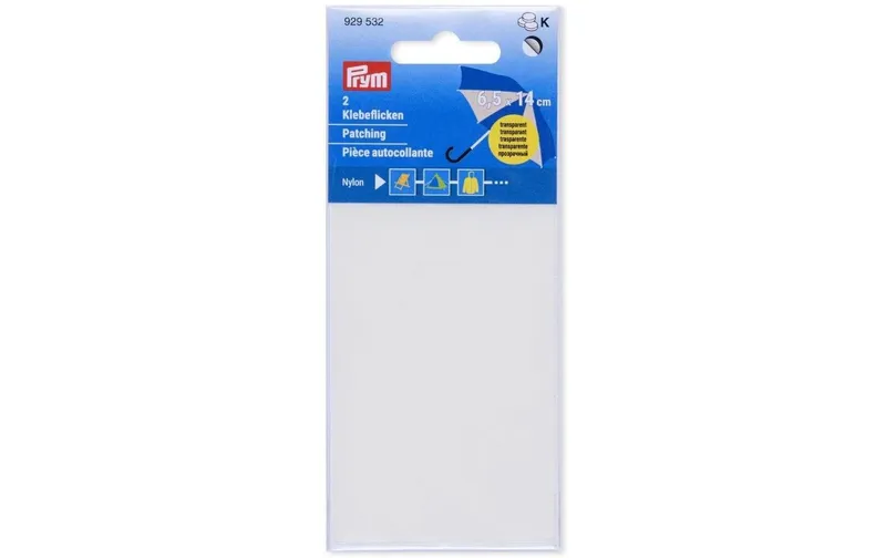 Prym Flickfabric 6.5 x 14 cm, Nylon, transparent