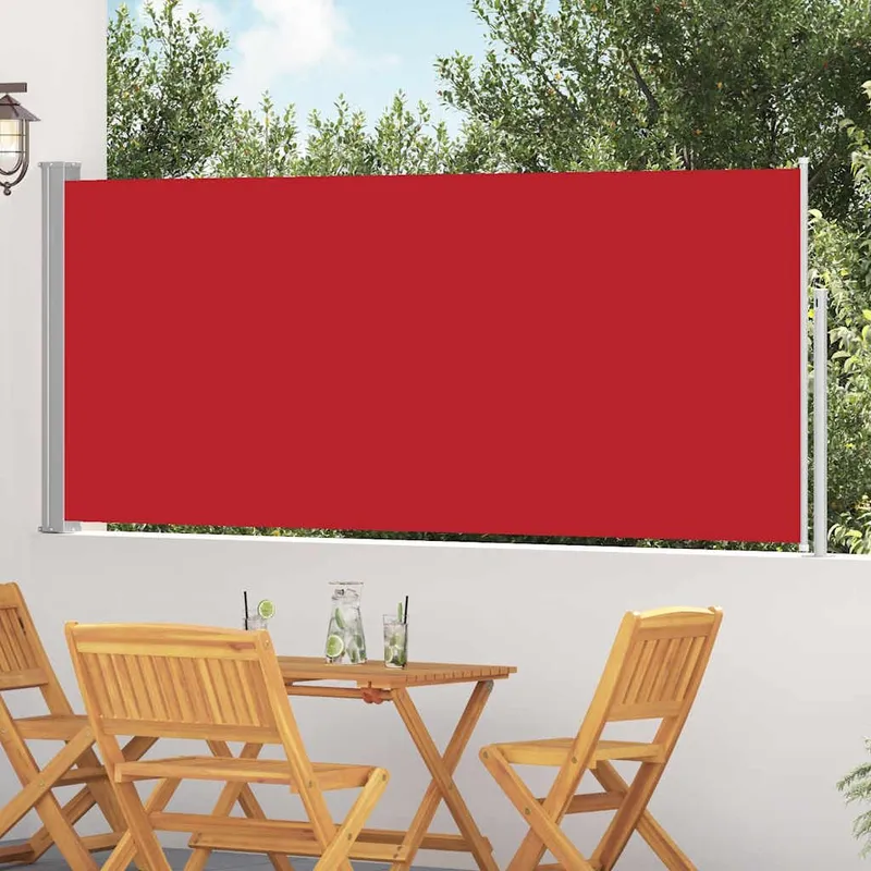 estraibile tenda laterale 117×314 cm rosso