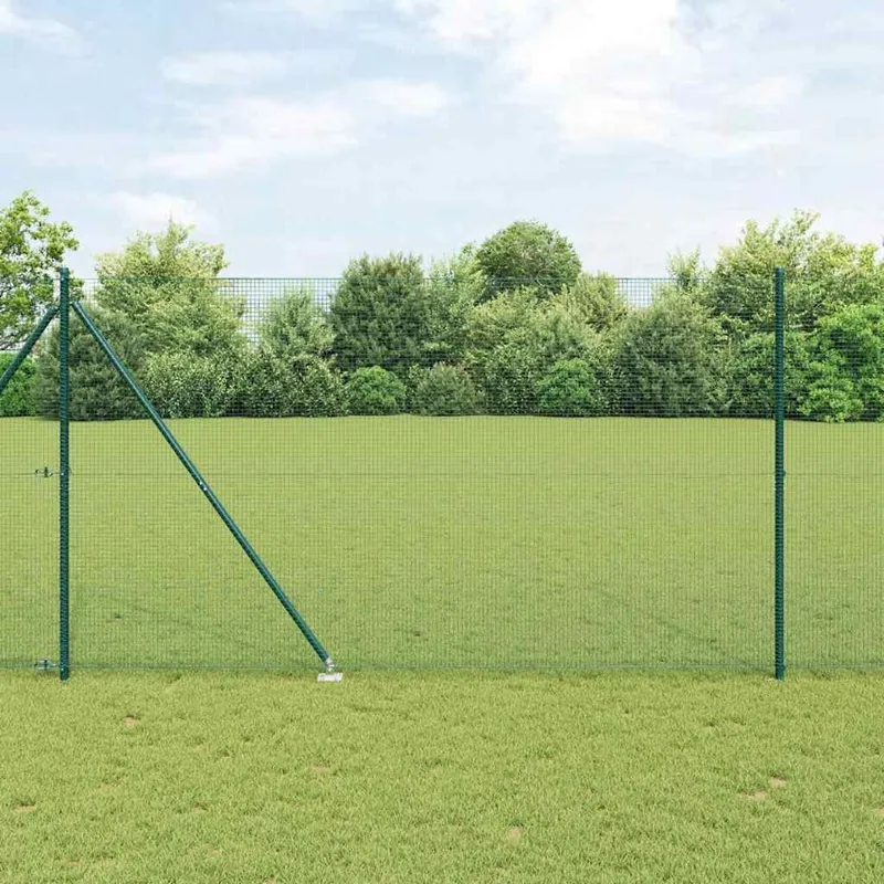 Geschweißter Drahtzaun mit Stacheln 10 x 1,6 m Grün Netz