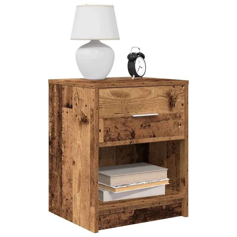 Nachttische 2 pz. con Schublade legno antico-Optik 40x34x50 cm
