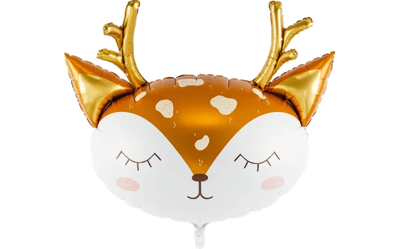 Partydeco Folienballon Hirsch brun/Gold/blanc