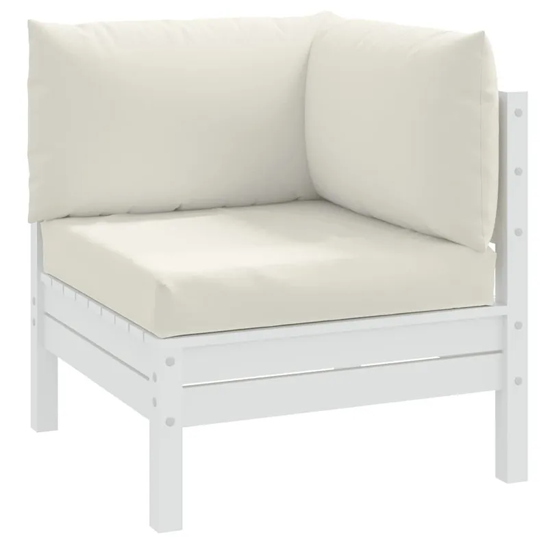 Palettenkissen 3-tlg. Melange Creme Stoff